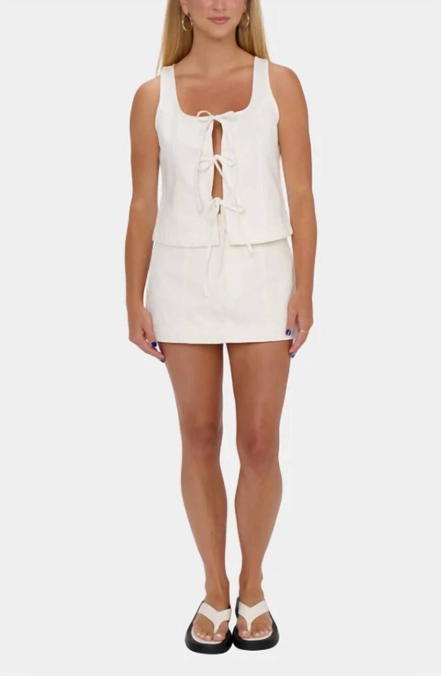 NEW SHOW ME YOUR MUMU lena tie tank in sea salt
